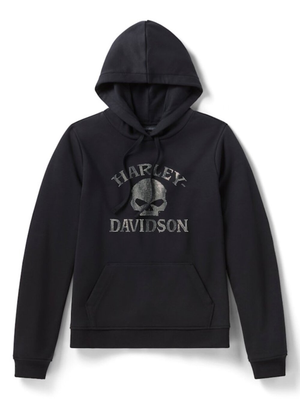 Harley-Davidson Women's Willie G Skull Bling Hoodie Harley Black NEW